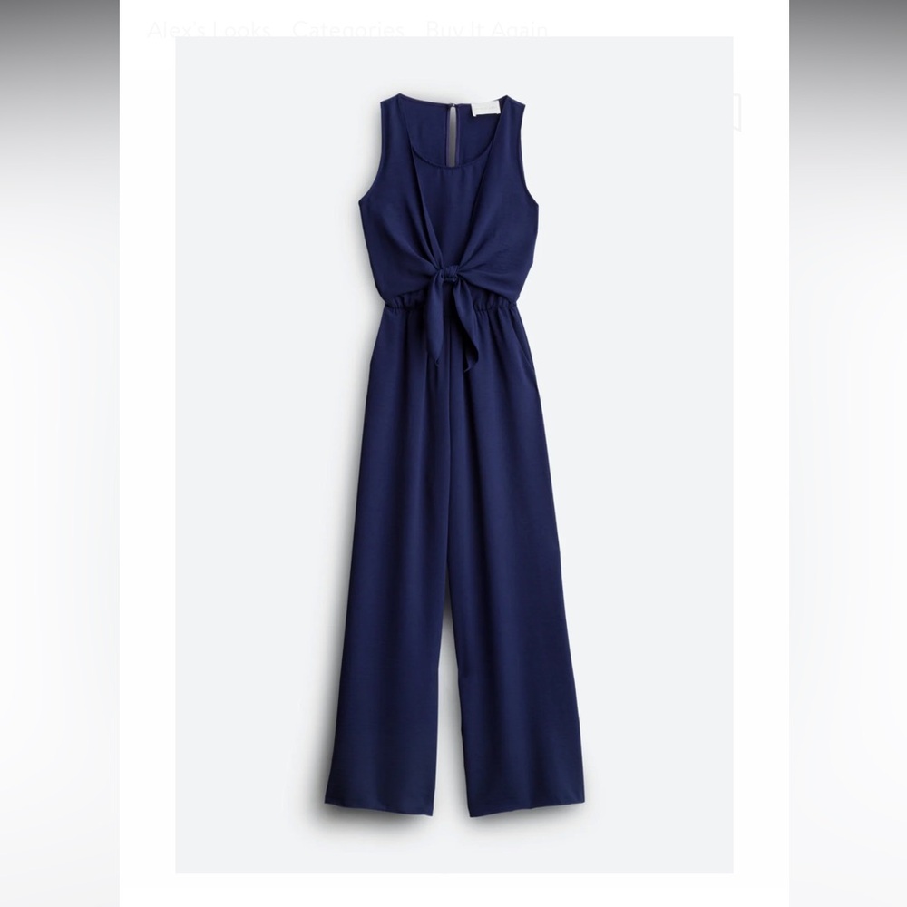 French Grey Norah Tie Knot Jumpsuit